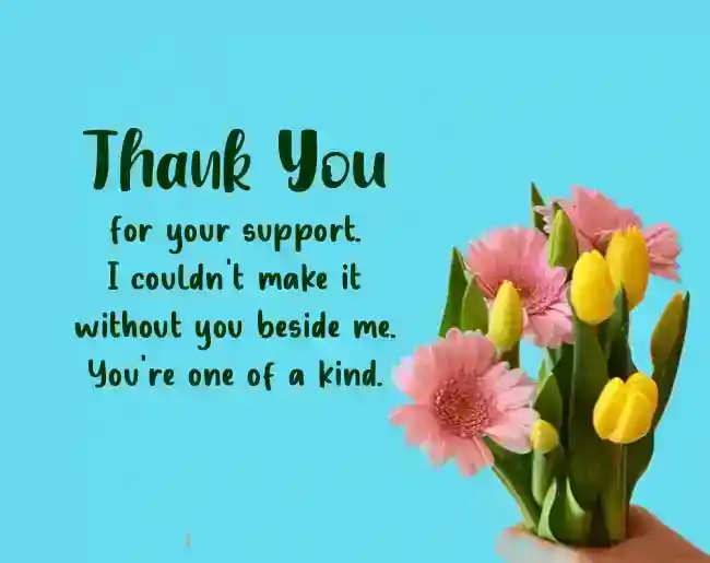 thank you for your support