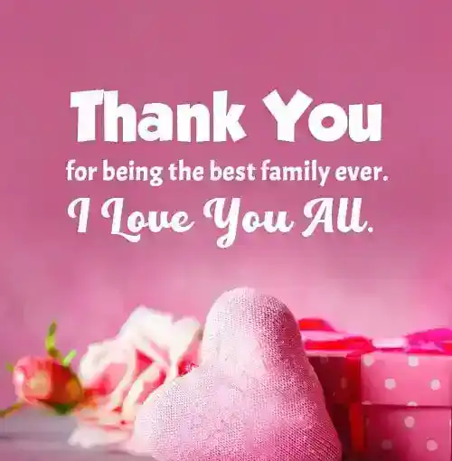 thank you message for family