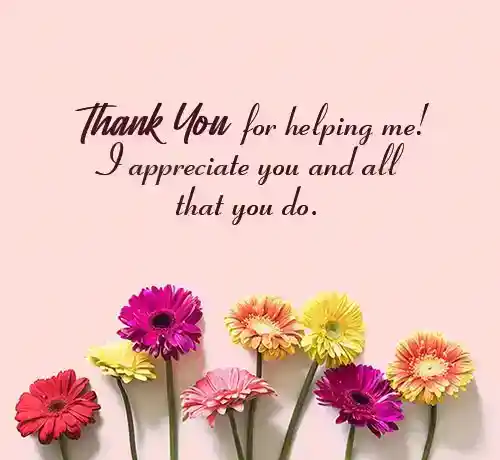 thank you message for help