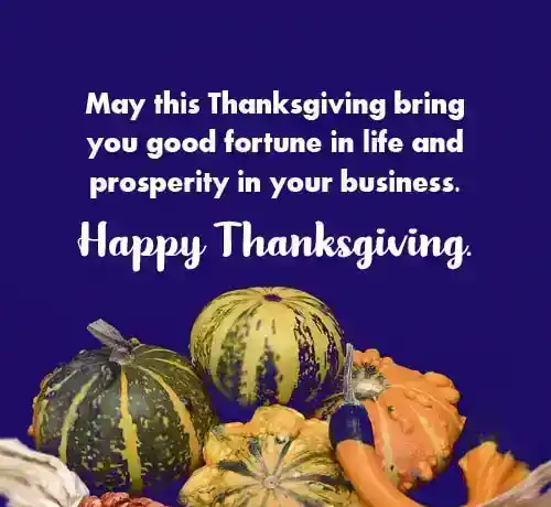 business thanksgiving message